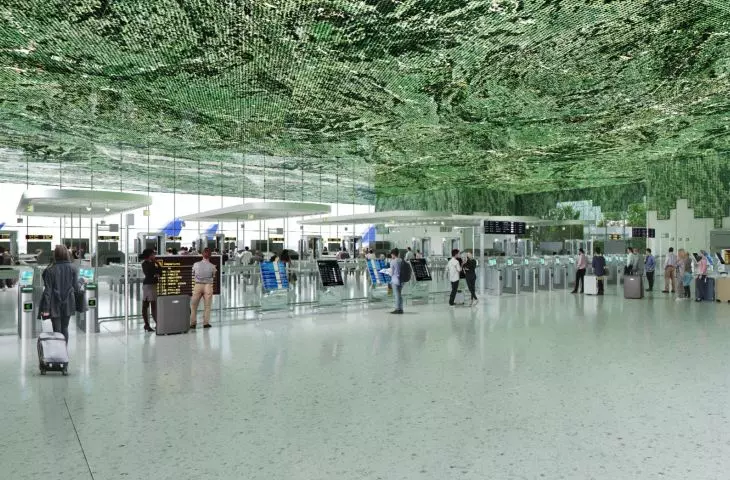 Expansion of Václav Havel Airport in Prague - instead of winding corridors and unclear passageways, passengers will pass through the zone in a smooth and intuitive way