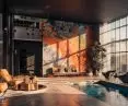 Printed textile acoustic wall