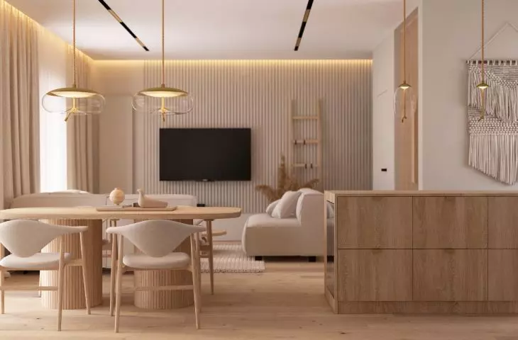 Boho style furniture is characterized by minimalist design