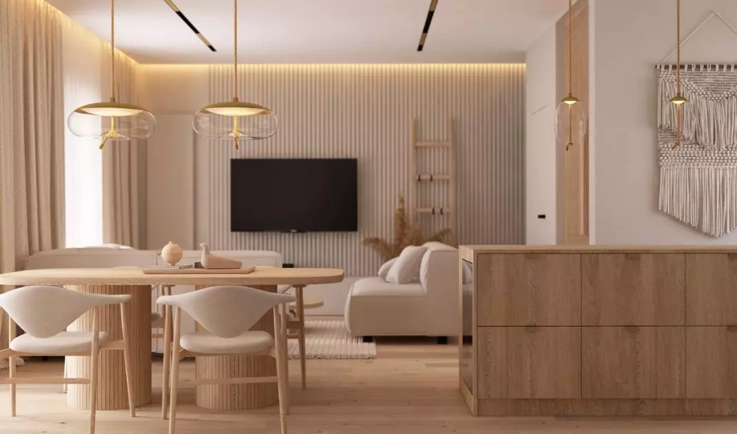 Boho style furniture is characterized by minimalist design