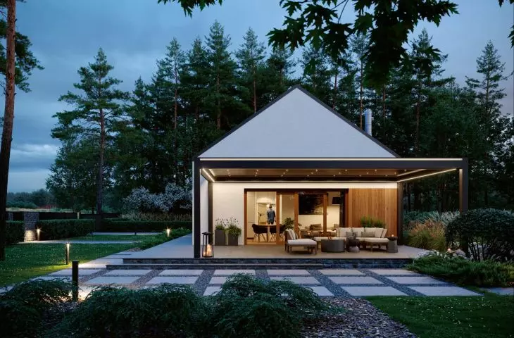 Among other things, the pergola can be equipped with lighting