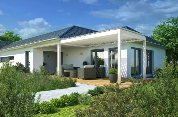 The smart pergola offers customization with such features as sunshades, a sliding glass panel system and smart weather sensors