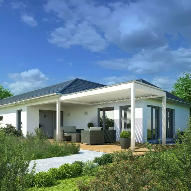 The smart pergola offers customization with such features as sunshades, a sliding glass panel system and smart weather sensors