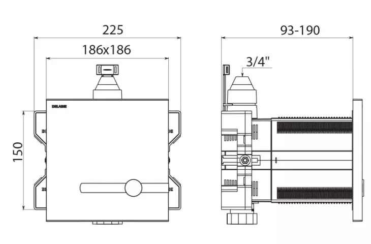 TEMPOMATIC Dual Control and its watertight flush-mounted box