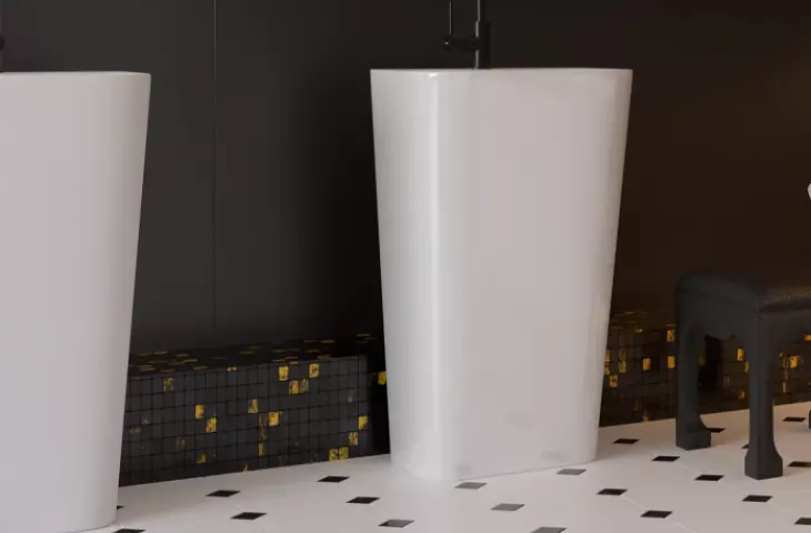 Freestanding washbasins are the real stars of bathroom design