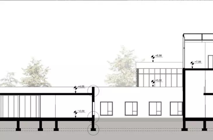 B-B section