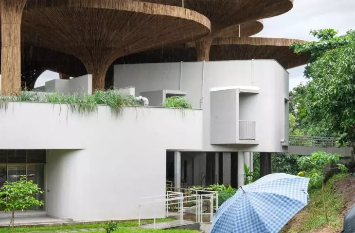 TAPMI Development and Competitiveness Center, Manipal, India - the building will become a center of social activity, accessible to students and residents at all times