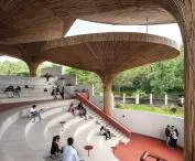 TAPMI Development and Competitiveness Center, Manipal, India - the centerpiece is an angala, or open amphitheater