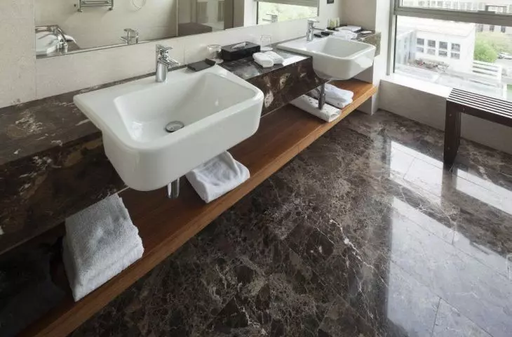 Marble bathroom