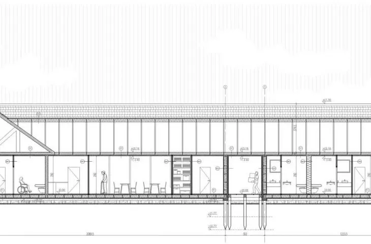 cross-section of common building