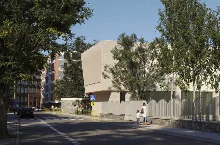 Visualization of the new gymnasium at Elementary School No. 57 at 8 Velvet Street.