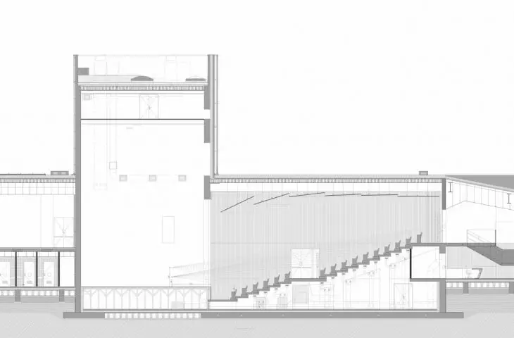Teatro Borsoni, Brescia - longitudinal section 