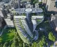 Tao Zhu Yin Yuan skyscraper in Taipei - bird's eye view 