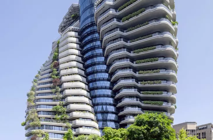 Tao Zhu Yin Yuan skyscraper in Taipei.