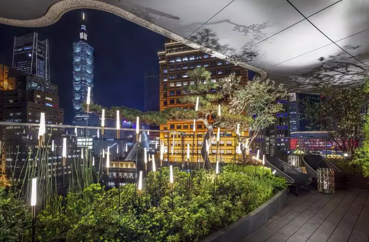 Tao Zhu Yin Yuan skyscraper in Taipei.