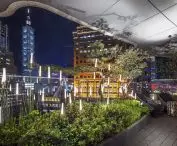 Tao Zhu Yin Yuan skyscraper in Taipei.