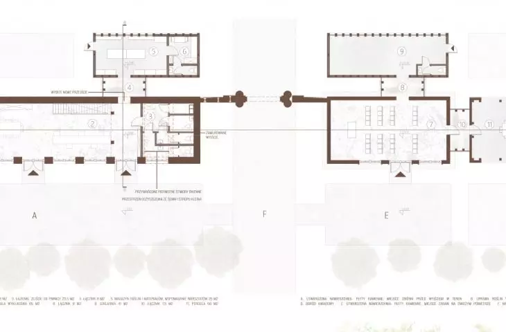 design of the Environmental Education Center with Workshops - projection