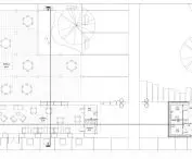 project of orangery with poetry cafe and workshop room - projection