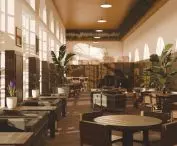 project of orangery with poetry cafe and workshop room - interior visualization
