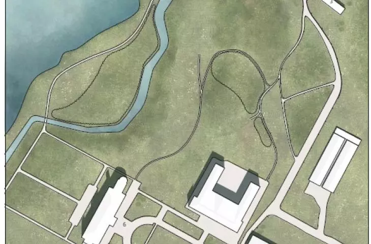 oranżeria w Falentach z funkcją herbaciarni - plan zagospodarowania terenu