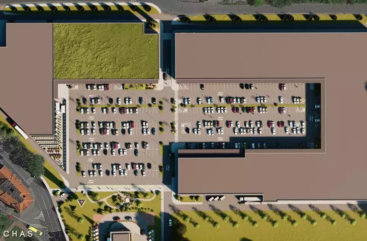 New shopping center on the site of a former steel mill in Siemianowice Slaskie