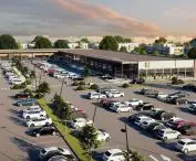 New shopping center on the site of a former steel mill in Siemianowice Slaskie
