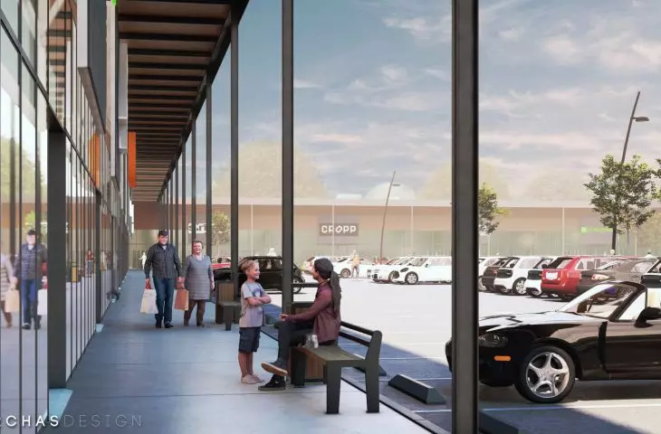 New shopping center on the site of a former steel mill in Siemianowice Slaskie