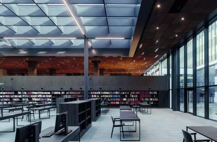interiors of the National Library in Warsaw