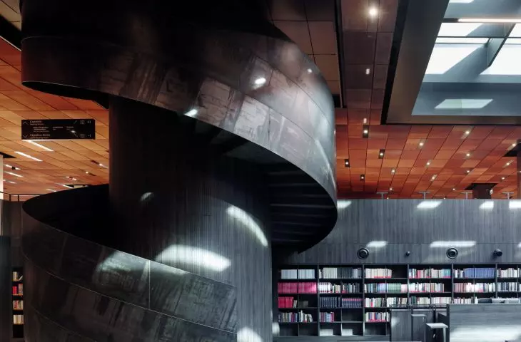 interiors of the National Library in Warsaw