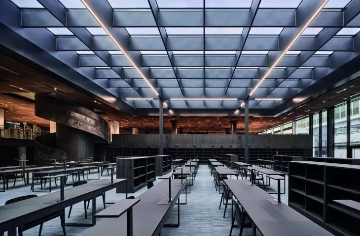 interiors of the National Library in Warsaw