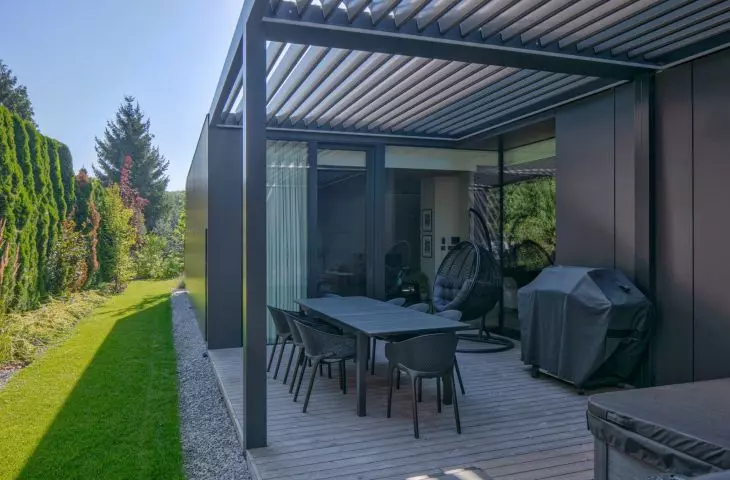 Both terraces are directly connected to the living room, making them a natural extension of it