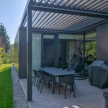 Both terraces are directly connected to the living room, making them a natural extension of it