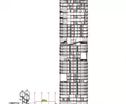 AGE 360 skyscraper in Curitiba, Brazil - longitudinal cross-section 