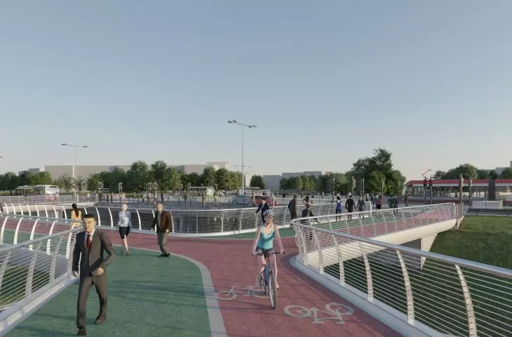 Visualization of the new footbridge