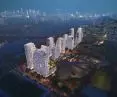 Kompleks mieszkaniowy Tencent P5 w Shenzhen – wizualizacja widoku z lotu ptaka 