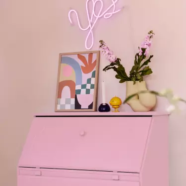 Wnętrze w odcieniach Candy Pink 