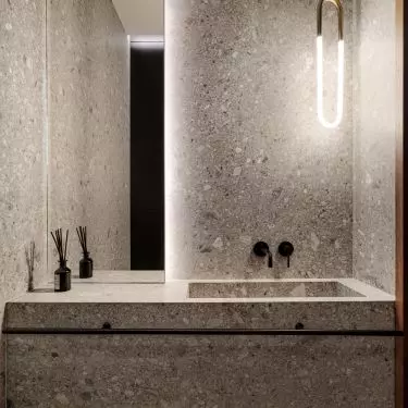 Bathroom next to son's room