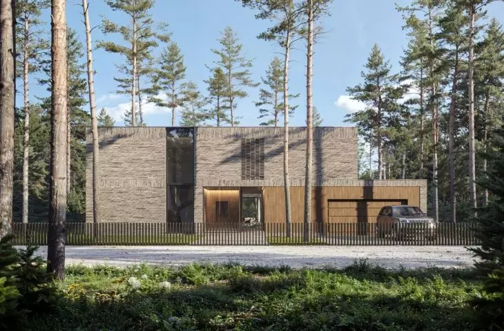 House with façade made of high-quality clinker bricks