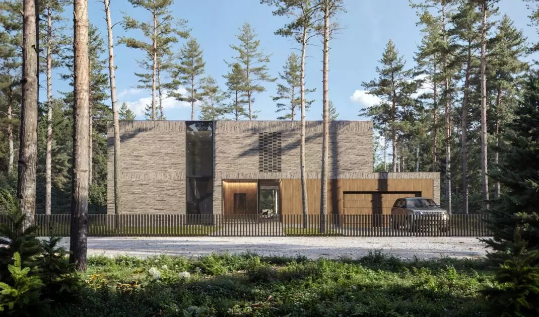Dom z elewacją z wysokiej klasy cegły klinkierowej