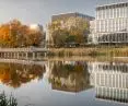 Lakeside office buildings in Warsaw