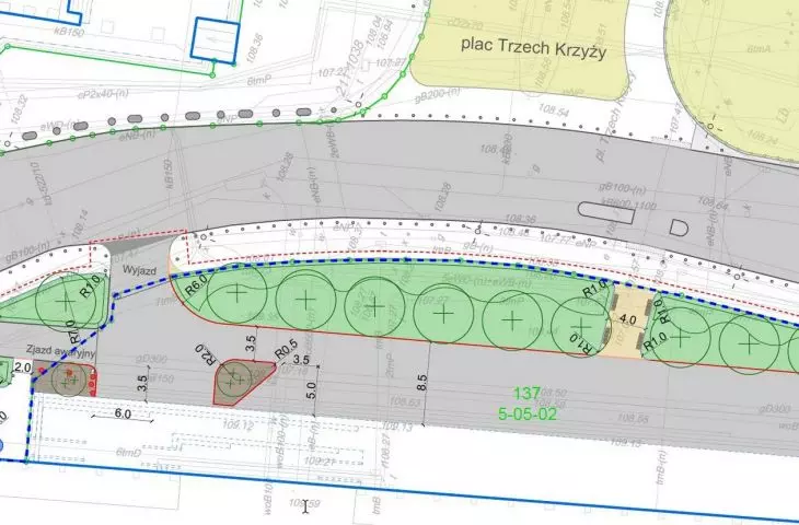 Changes planned on the west side of Warsaw's Three Crosses Square