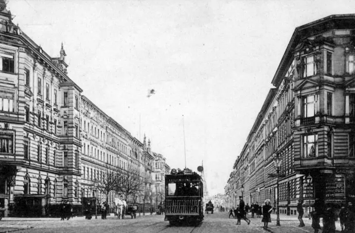 Bolesława Krzywoustego street in Szczecin, 1945