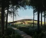The new museum is being built on the site of a former sports field, located on the edge of the Great Forest