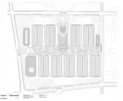 Stołeczne Międzynarodowe Centrum Wystawienniczo-Kongresowe ZHA w Pekinie - plan zagospodarowania przestrzennego 