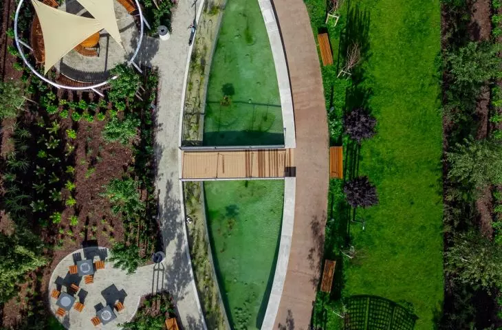 Park Oś Królewska w Miasteczku Wilanów