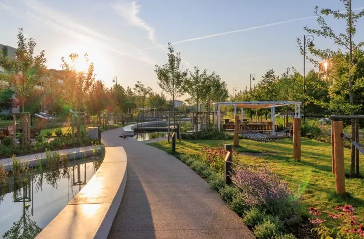 Park Oś Królewska w Miasteczku Wilanów