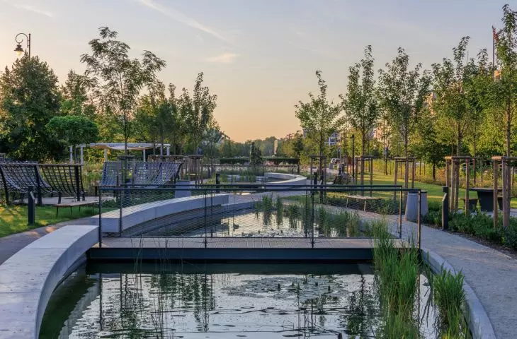Park Oś Królewska w Miasteczku Wilanów
