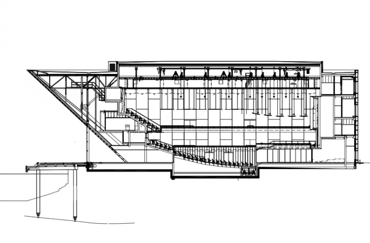 Kilden Performing Arts Center - cross-section of the building 