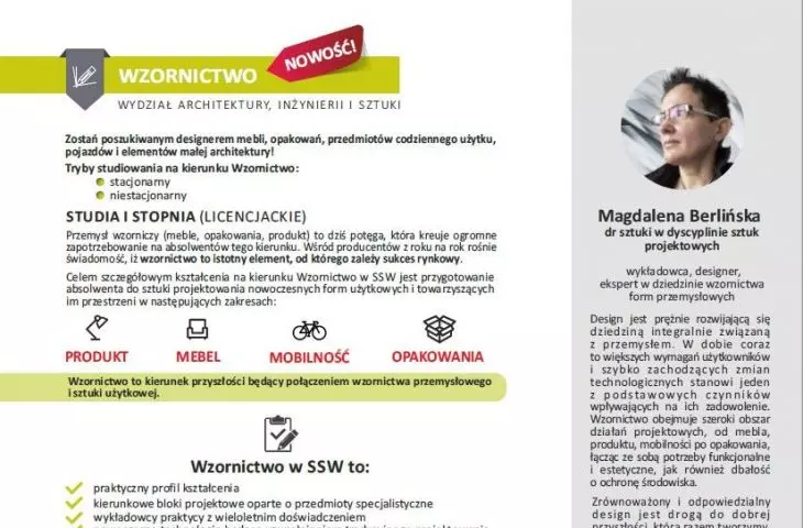 Wzornictwo — nowy kierunek na Sopockiej Akademii Nauk Stosowanych
