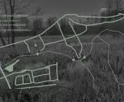 map of the Lipkovska Woda area with the location of the objects marked